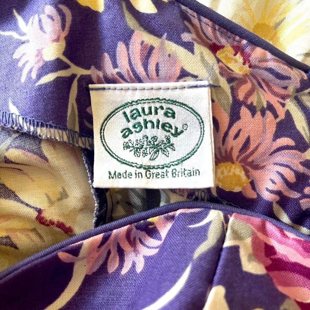 Vintage Laura Ashley made in Britain floral sweetheart dress